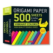 Origami Paper 500 Sheets Vibrant Colors 6" (15 CM) : Tuttle Origami Paper: High-Quality Origami Sheets Printed with 12 Different Colors: Instructions for 8 Projects Included