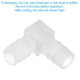 thumbnail image 4 of Uxcell 0.39" Plastic Hose Barb 90 Degree Elbow 5 Pack Barb Fittings 2 Way Equal Barbed Joint Splicer Mender Adapter Union Adapter, 4 of 7