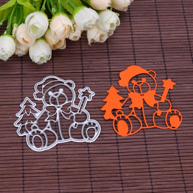 Wdftyju Troqueles de corte de oso de regalo, plantillas para álbum de recortes en relieve, tarjeta de álbum para manualidades DIY-177738 Wdftyju 5nq1jj8um1ll4ld1