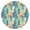 Pineapple009, variant on 44in Round Tablecloth with Elastic Edge, Waterproof Fitted Table Cover for 36-44" Tables, Pineapple Theme Polyester Reusable Table Cloths Wipe Clean for Picnic, Dining, Outdoor Use and Party Decor