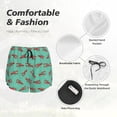 thumbnail image 4 of Susaid Cartoon Lobsters 4 Print Women's High Waisted Running Shorts Quick Dry Athletic Gym Track Workout Shorts Zip Pocket-XX-Large, 4 of 7