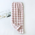 thumbnail image 2 of HAPIMO Women's Flannel Pajama Pant Plaid Pajama with Pockets Wide Leg Lightweight Casual Elastic Waist Home Yoga Pant Pink M, 2 of 8