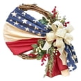 thumbnail image 1 of Guirnaldas De 16 Pulgadas Para Puerta Delantera Para El Día De La Independencia Patriótico Y El Día De Los Veteranos Del 4 De Julio Adornos De Guirnalda De Vides Florales Americanas Serendint HA035250-00, 1 of 6