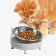 thumbnail image 3 of Station d'Alimentation Surélevée à 15 Degrés avec Support Chat Surélevé Bols Gris, 3 of 8