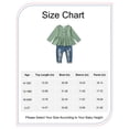 thumbnail image 2 of 6 Months Infant Baby Girls Clothes Baby Girls Outfits 6-12 Months Girls Long Sleeve Solid Color Top Jeans Pants 2PCS Set Green, 2 of 9
