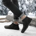 thumbnail image 3 of Botas de nieve para hombre Botas de invierno cortas impermeables antideslizantes Zapatos cálidos de algodón con cordones, 3 of 7