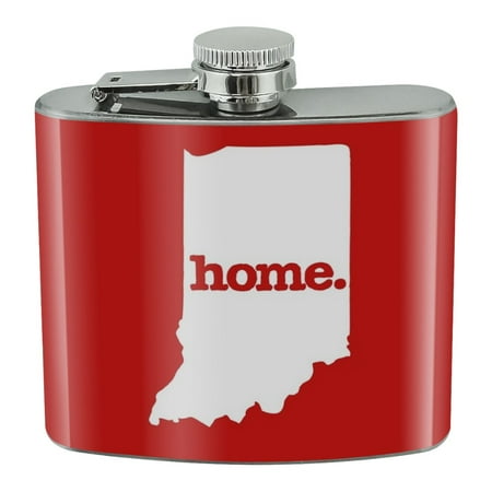 

Indiana IN Home State Solid Red Officially Licensed Stainless Steel 5oz Hip Drink Kidney Flask