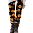 thumbnail image 6 of Feancey Women's Halloween Workout Leggings Holiday Novelty Printed Yoga Pants High Waisted Casual Tummy Control Leggings Buttery Soft Skinny Pants Multicolor XXL, 6 of 7