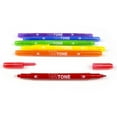 thumbnail image 5 of Tombow TwinTone Dual-Tip Marker Pen Set, Broad & Extra-Fine Tips, Rainbow Color Palette, 6 Count, 5 of 9