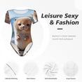 thumbnail image 4 of Kdxio Cute Guinea Pig Sea for Women's Short-Sleeved Onesie Stylish Round Neck Pajamas Bodysuit Jumpsuit Nightwear-Small, 4 of 7