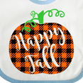 thumbnail image 4 of Inktastic Happy Fall Plaid Pumpkin Boys or Girls Baby Bib, 4 of 4