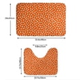 thumbnail image 3 of Yiaed Dots On Orange Background Print Bathroom Mat Set 2 Pieces Mat Anti-Skid Pad Ultra Soft and Absorbent Bathroom Bath Mat Contour Bath Rugs for Toilet Base, 3 of 6
