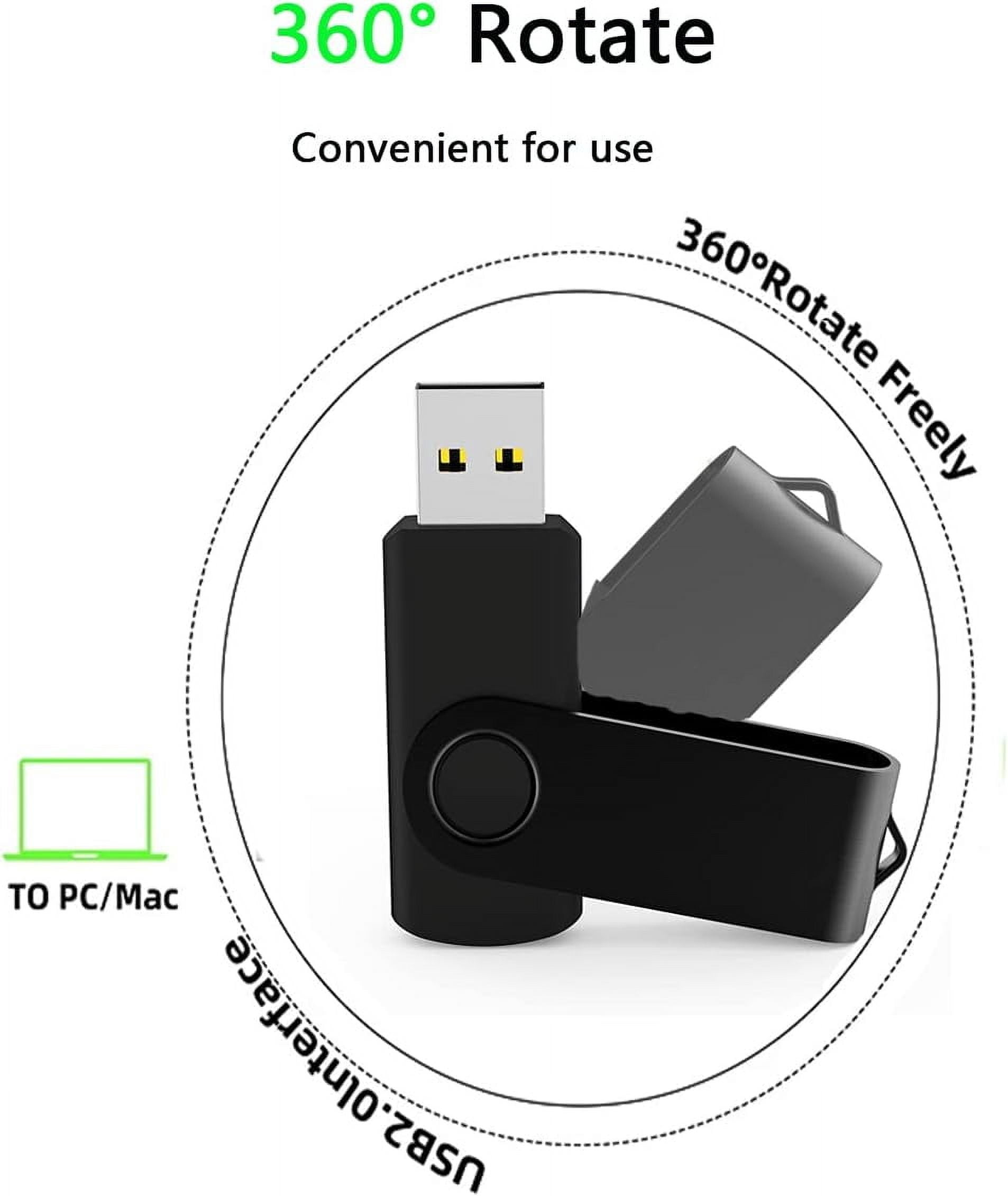 50Pack capacity flash drive 1GB USB 2.0 flash drive thumb drive loose USB drive loose (black 50PCS)