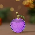 thumbnail image 5 of Christmas Crystal Faceted Apple Ornament, Multi-Color Glass Christmas Eve Apple Figurine for Holiday Gifts & Home Decor Xmas (3.34x2.75x2.36 in), 5 of 5