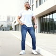 thumbnail image 4 of GINGTTO Men's Lightweight Stretch Slim Fit Denim Jeans for Casual Daily Wear, 4 of 6
