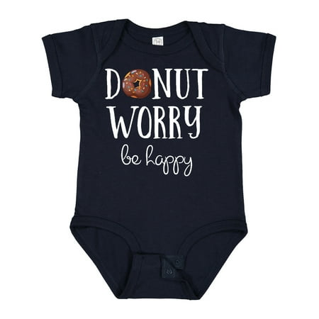 

Inktastic Donut Worry Be Happy Gift Baby Boy or Baby Girl Bodysuit