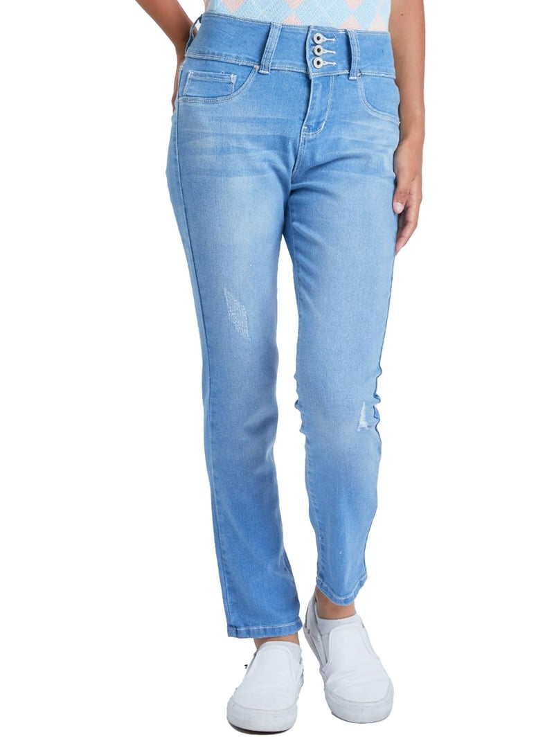 ❤︎ aimi ❤︎ YMI Jeans Girls 3 Button Essential Skinny Jeans With Faux