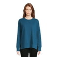 thumbnail image 5 of Time and Tru Women's Tunic Sweatshirt with High-Low Hem, Sizes XS -4X, 5 of 5