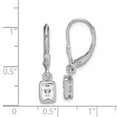 thumbnail image 3 of FB Jewels Sterling Silver Rhodium-plated CZ Leverback Earrings, 3 of 3