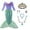Green+ps, variant on KAWELL Little Girls Long Sleeves Mermaid Princess Costume Sequins Party Dress