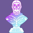 thumbnail image 2 of Women's Fortnite Skull Trooper All Hail Glow Racerback Tank Top Purple Heather X Small, 2 of 4