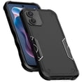 thumbnail image 4 of Designed for Motorola Moto G 5G 2024 Slim Fit Tough Shockproof Hybrid Heavy Duty Dual Layer TPU Bumper Rugged Rubber Armor Phone Case Cover [Black], 4 of 9