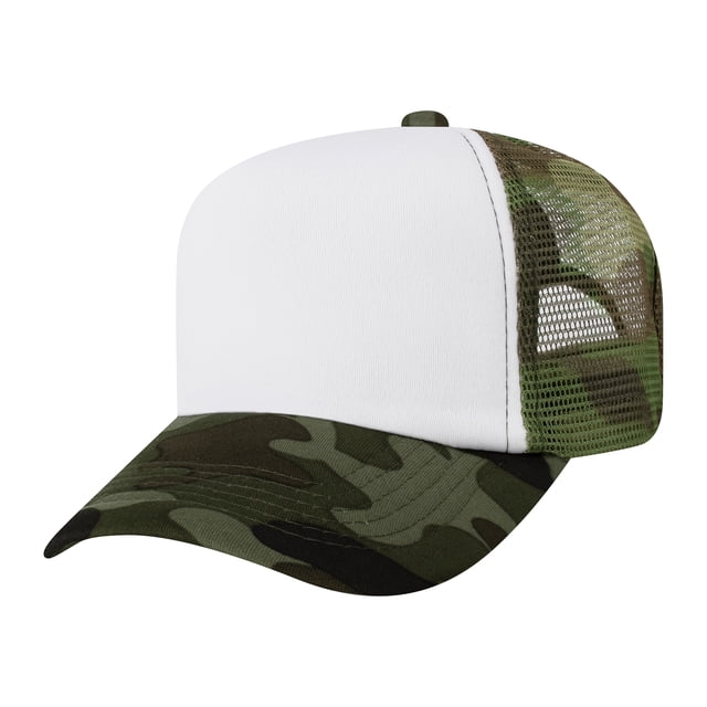 TOPTIE Adult 5 Panel Trucker Hat Foam Front Mesh Back Baseball Cap