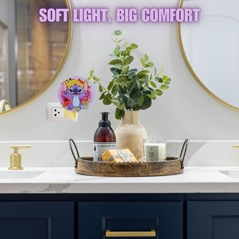 Dimming Square LED Night Light – 4-Pack, Soft White, Adjustable Brightness, For Nursery Bathroom Kitchen Hallway