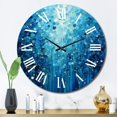 thumbnail image 3 of Designart "Azure Euphony III" Abstract Landscape Oversized Wall Clock, 3 of 5