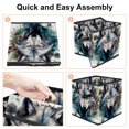 thumbnail image 4 of Wolf Foldable Clothes Toy Storage Bins with Handle, 10.8"x10.5"x10.6", Large Capacity, 4 of 6