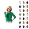 thumbnail image 1 of Pulls pour Femmes 2026 Mode Automne Hiver Manches Longues Col Rond Doux Tricoté Uni, 1 of 4