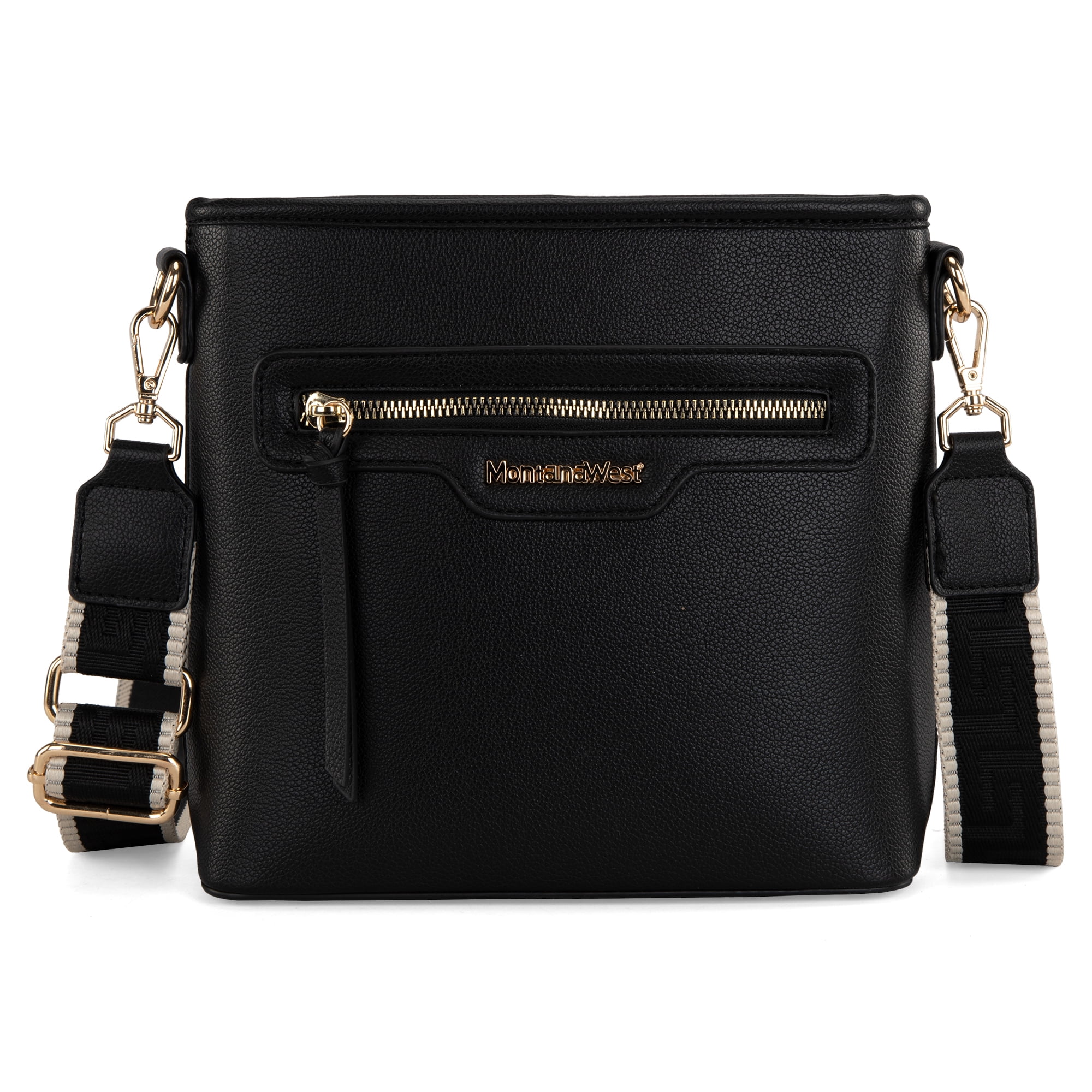 Montana West 2Pcs Handbags Set for Women Large Tote Bags Purse with Cute Crossbody bags, Black