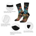 thumbnail image 6 of Goofa Galactic Jungle Dinosaurs Printed Men's Crew Socks, Soft Durable Breathable Moisture-Wicking with Odor Control Cotton socks, 6 of 9