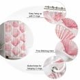 thumbnail image 5 of 54x78 Inch Shower Curtain Decorative Pink Coastal Shell Bathtub Bath Curtains Fabric Waterproof Bathroom Decor Summer Beach Ocean Nautical Small Stall Shower Curtain Set with 12 Hooks, 5 of 6