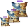 thumbnail image 4 of Hello Fall Alaskan Malamute Enjoys Warm Campfire Autumn Night Bright Moon Pillow Cushion Double Sided Alaska Mal Dog Lovers Gifts Throw Pillow - 01008, 4 of 4