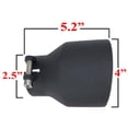 thumbnail image 2 of Two Universal Exhaust Tips  2.5" ID / 4" OD Powder Coated Black, 2 of 5