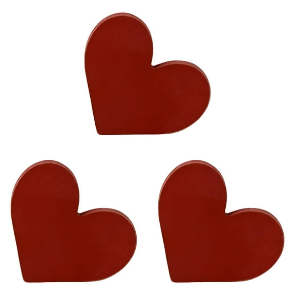 LAMIRO 9 PCS Valentine's Day Heart Wooden Sign Red Heart Shape Table Decoration Love Wood Decor Rustic Valentine Tabletop Centerpiece for Valentine's Day Home Kitchen Bedroom Decor