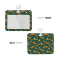 thumbnail image 2 of Susaid Green Plants with Fox Print ID Badge Holder with Double-Sided Windows Horizontal Hard Plastic Case Black Card Protector Pouch for Office School ID Credit Cards, 2 of 7