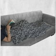 thumbnail image 5 of Leopard Print Soft Flannel Fleece Throw Blanket, Repetitive Wild Animal Fashion Print Purple Grey Tones, Cozy Plush for Indoor and Outdoor Use, 50" x 70", Grey Ceil Blue, by Ambesonne, 5 of 5