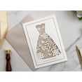thumbnail image 5 of 5x7 Wedding Cards for Bridal Shower, Newly Wed, Marriage Gifts, Bride and Groom Gifts, Wedding Gifts for Newlyweds (Wedding Gown) Gold Foil, Laser Cut, 5 of 8