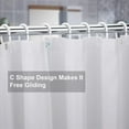 thumbnail image 5 of Plastic White Shower Curtain Rings, Curtain C Rings Hooks，Shower Hanger Bath Drape Clip Glide,24 Pcs, 5 of 5