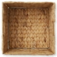 thumbnail image 6 of Casafield 13" x 13" Water Hyacinth Storage Baskets, Natural - Set of 6 Collapsible Cube Organizers, Woven Bins for Bathroom, Bedroom, Laundry, Pantry, Shelves, 6 of 7