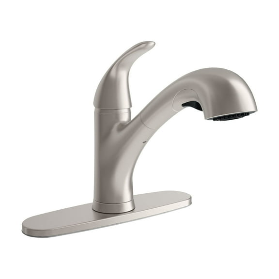 Proflo PFXC6517ZBN 1.5 GPM Single Hole Pull Out Kitchen Faucet - Nickel