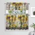 thumbnail image 2 of Vintage Floral Farmhouse Curtains 36 Inch Short - 3 Panel Boho Country Set with Rustic Wildflowers, Rod Pocket Window Treatment for Spring Summer, 2 of 6