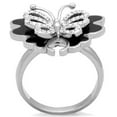 thumbnail image 3 of High polished (no plating) Stainless Steel Ring with Top Grade Crystal in Clear for Women Animals Theme Clear Stone Color Style TK1676 Size 8, 3 of 4