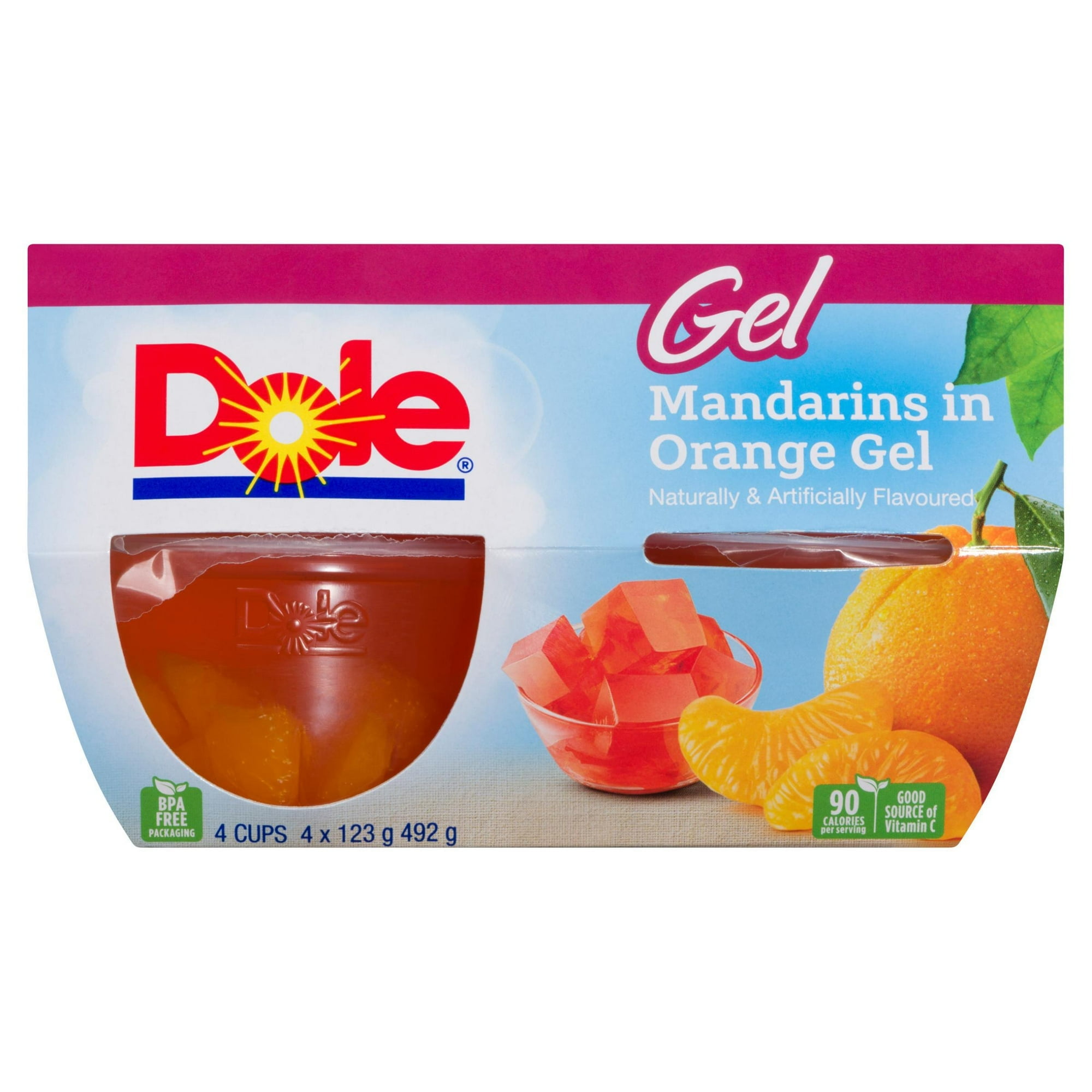 Dole Mandarins in Orange Gel, 4 Cups, 492 g
