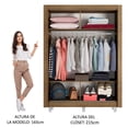 thumbnail image 4 of Ropero Closet Madesa 2 Puertas de 1 Espejo con Pies MM, 4 of 6