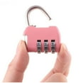 thumbnail image 4 of 2X Boîte à Bagages Combinaison Réinitialisable Cadenas à 3 Chiffres Rose, 4 of 4