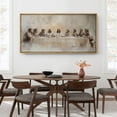 thumbnail image 4 of Large Framed Canvas Print The Last Supper - Classic Religious ChristianWall Art Decorative Ready to Hang Painting for Living room Bedroom 60x30 inches Natural Frame, 4 of 7