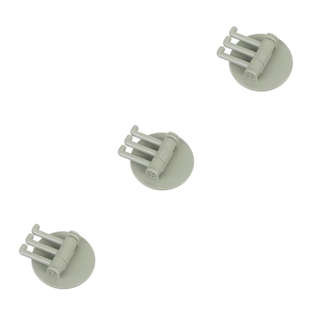Billuyoard Gancho adhesivo sin costuras de tres ramas Gran capacidad de carga Ganchos de barra 3 en 1 Soporte para llaves montado en la pared Type1 NO1